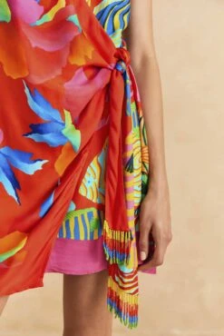 Farm Rio Mixed Ombre Chita Scarf Lenzing™ Ecovero™ Viscose Mini Dress -Farm Rio Shoop 309265 03