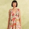 Farm Rio Off-White Macaw Bloom Mini Dress