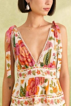 Farm Rio Off-White Macaw Bloom Mini Dress 8 Farm Rio Off-White Macaw Bloom Mini Dress -Farm Rio Shoop 309266 03