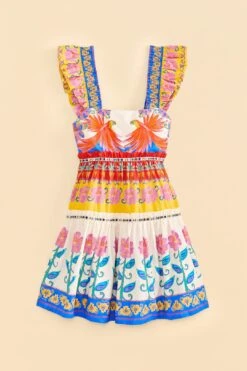 Farm Rio Off-White Vivid Garden Organic Cotton Mini Dress -Farm Rio Shoop 309267 06