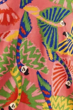 Farm Rio Coral Graphic Macaws Organic Cotton T-Shirt -Farm Rio Shoop 309282 05