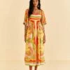 Farm Rio Beach Toucans Scarf Midi Dress