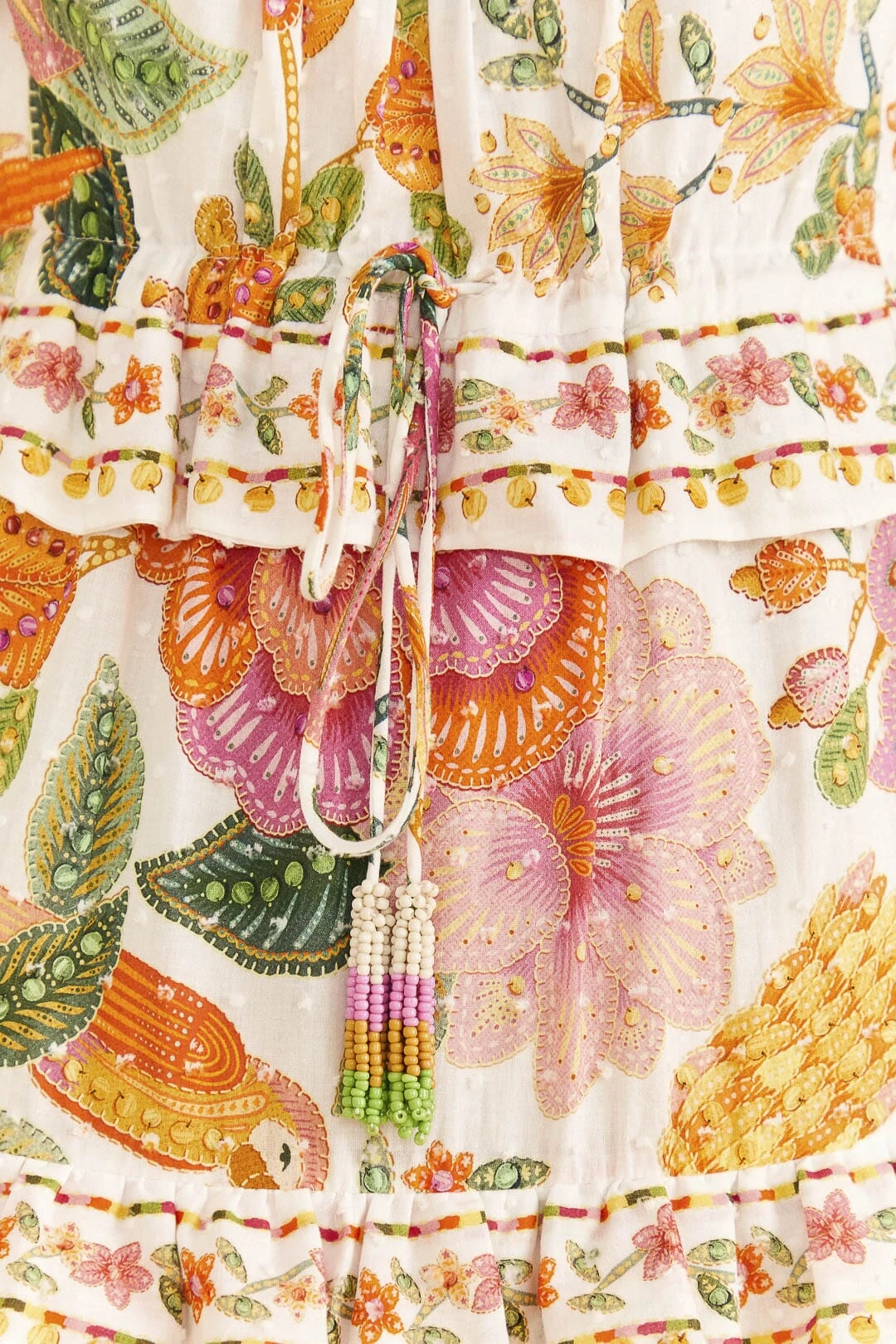 Farm Rio Off-White Macaw Bloom Midi Dress 5 Farm Rio Off-White Macaw Bloom Midi Dress - Image 5