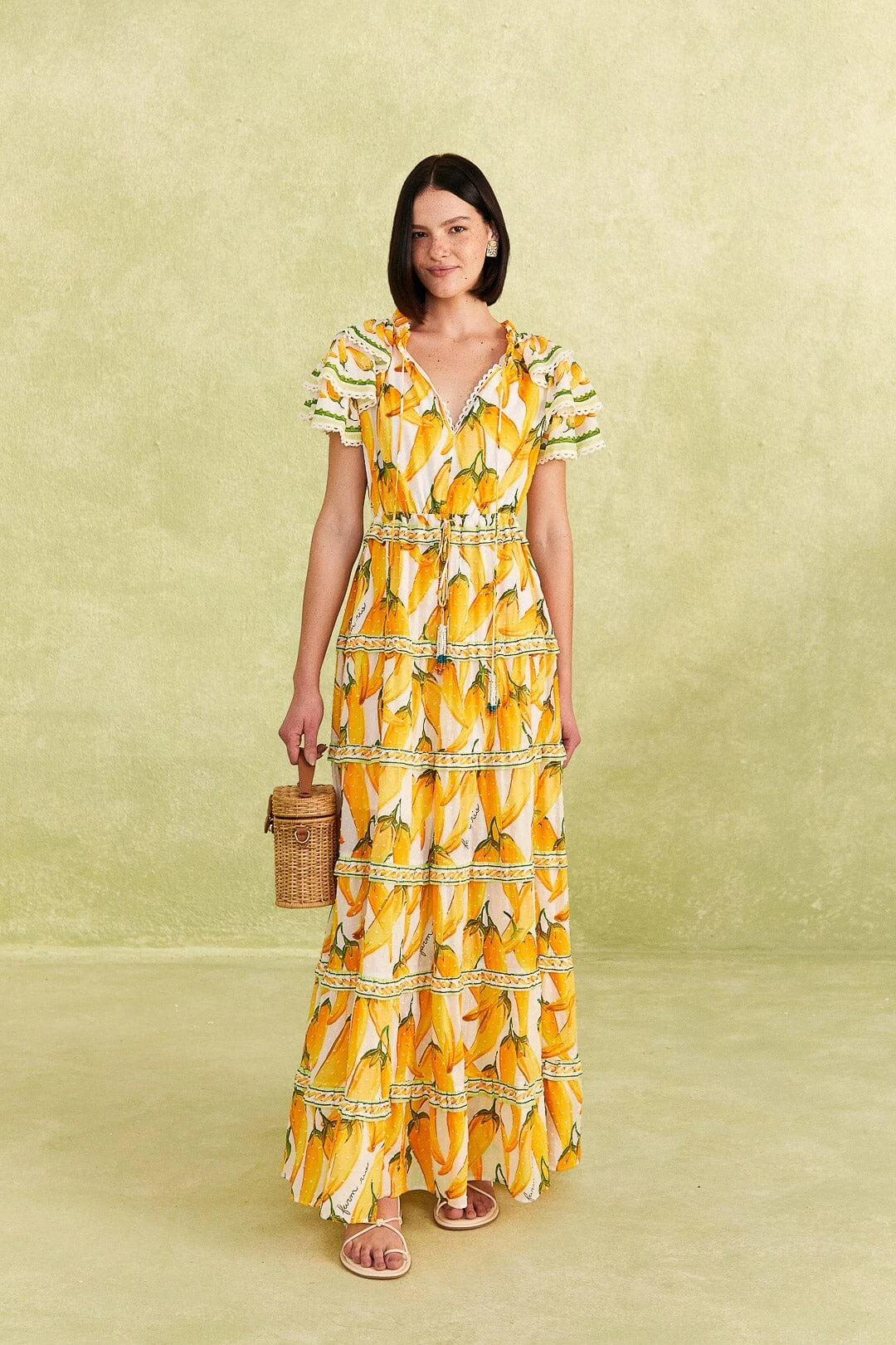 Farm Rio Off-White Peppers Maxi Dress 1 Farm Rio Off-White Peppers Maxi Dress