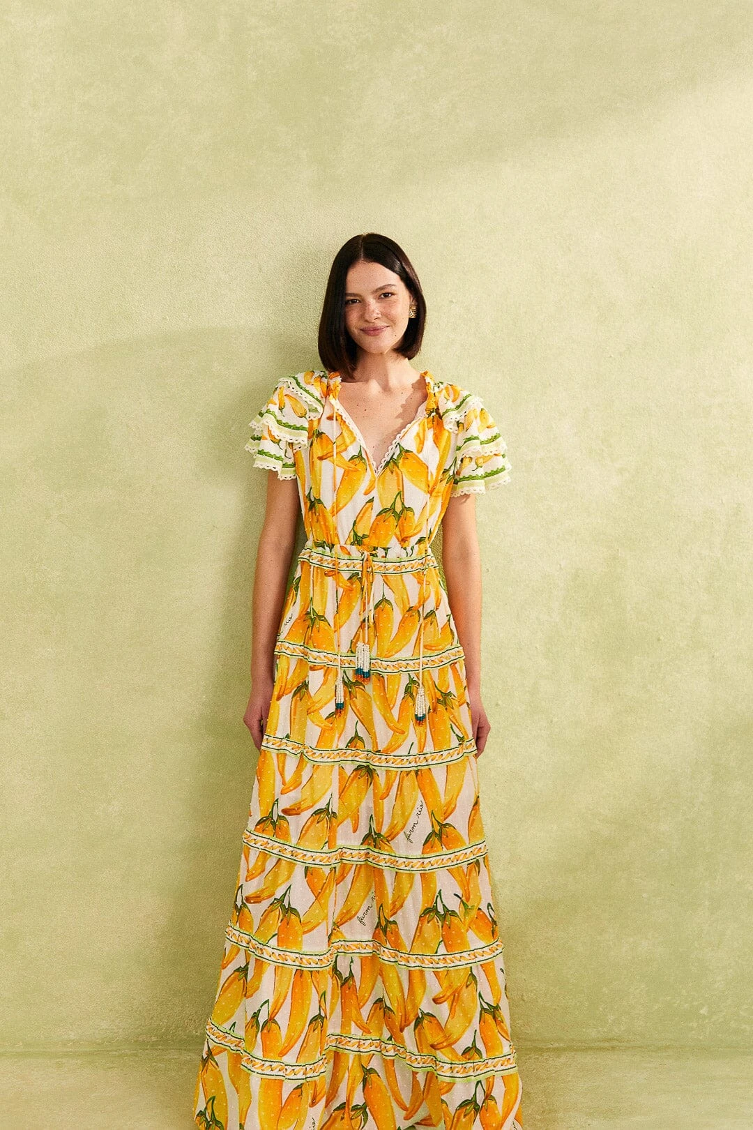 Farm Rio Off-White Peppers Maxi Dress 2 Farm Rio Off-White Peppers Maxi Dress - Image 2