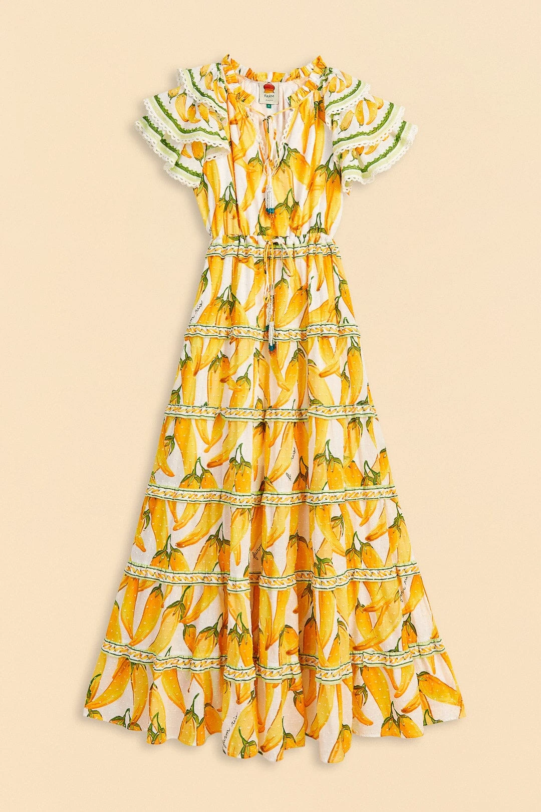 Farm Rio Off-White Peppers Maxi Dress 6 Farm Rio Off-White Peppers Maxi Dress - Image 6