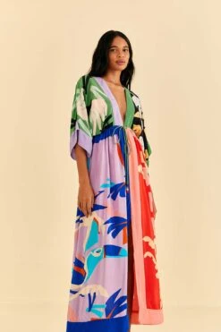 Farm Rio Brasil Bahia Scarves Midi Dress 8 Farm Rio Brasil Bahia Scarves Midi Dress -Farm Rio Shoop 309309 03