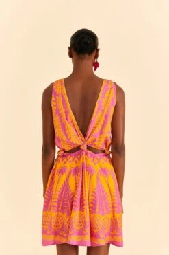 Farm Rio Orange Pineapple Love Mini Dress 7 Farm Rio Orange Pineapple Love Mini Dress -Farm Rio Shoop 309321 03