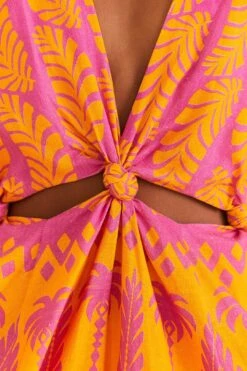 Farm Rio Orange Pineapple Love Mini Dress 9 Farm Rio Orange Pineapple Love Mini Dress -Farm Rio Shoop 309321 04