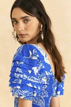 Farm Rio Blue Lace Banana Mini Dress -Farm Rio Shoop 309344 03