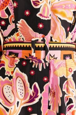 Farm Rio Black Enchanted Nature Mini Dress 10 Farm Rio Black Enchanted Nature Mini Dress -Farm Rio Shoop 309357 05