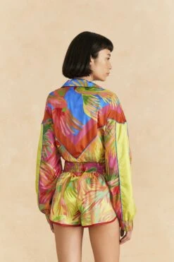 Farm Rio Lime Painted Birds Shorts -Farm Rio Shoop 309369 03