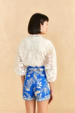 Farm Rio Blue Lace Banana Shorts -Farm Rio Shoop 309373 04