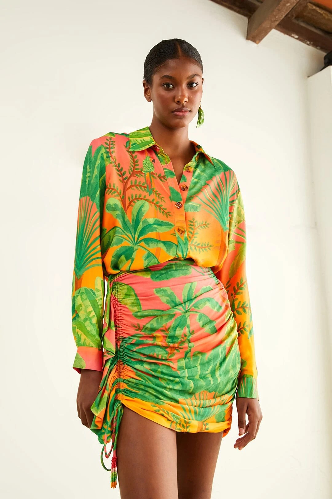 Farm Rio Sunrise Scenario Lenzing™ Ecovero™ Viscose Mini Skirt 1 Farm Rio Sunrise Scenario Lenzing™ Ecovero™ Viscose Mini Skirt