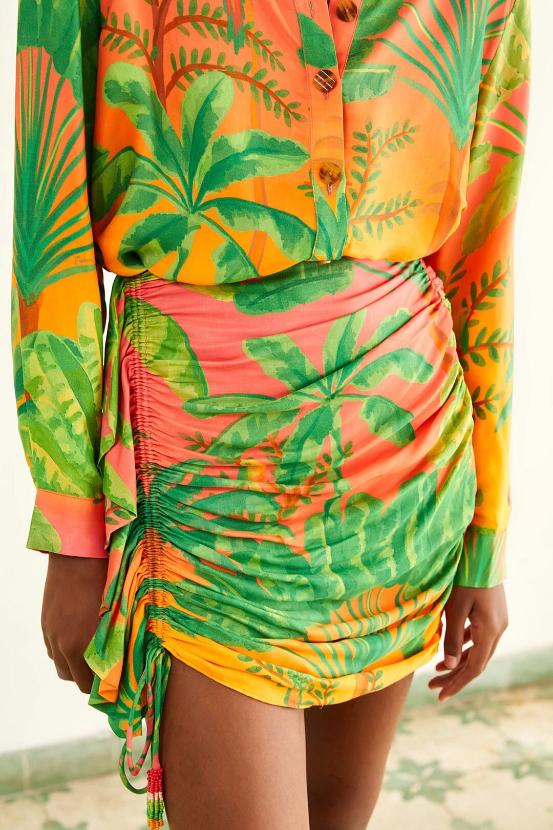 Farm Rio Sunrise Scenario Lenzing™ Ecovero™ Viscose Mini Skirt 2 Farm Rio Sunrise Scenario Lenzing™ Ecovero™ Viscose Mini Skirt - Image 2