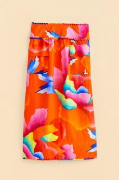 Farm Rio Red Ombre Chita Midi Skirt -Farm Rio Shoop 309389 06