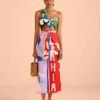 Farm Rio Brasil Bahia Scarves Midi Skirt