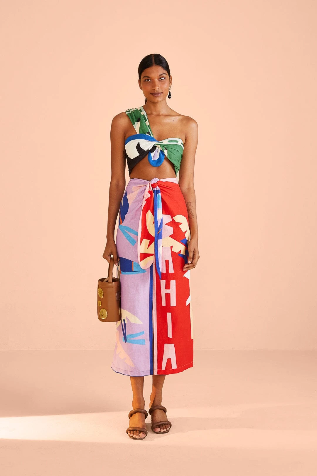 Farm Rio Brasil Bahia Scarves Midi Skirt 1 Farm Rio Brasil Bahia Scarves Midi Skirt