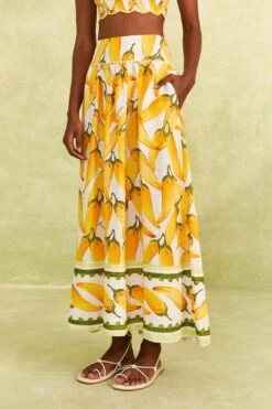 Farm Rio Off-White Peppers Maxi Skirt -Farm Rio Shoop 309400 03