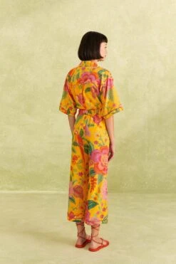 Farm Rio Yellow Macaw Bloom Pants -Farm Rio Shoop 309404 04