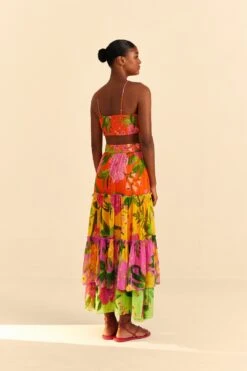 Farm Rio Mixed Romantic Garden Maxi Skirt 7 Farm Rio Mixed Romantic Garden Maxi Skirt -Farm Rio Shoop 309411 03