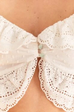 Farm Rio Off-White Lace Crop Top -Farm Rio Shoop 309426 05