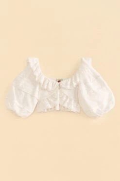 Farm Rio Off-White Lace Crop Top -Farm Rio Shoop 309426 06