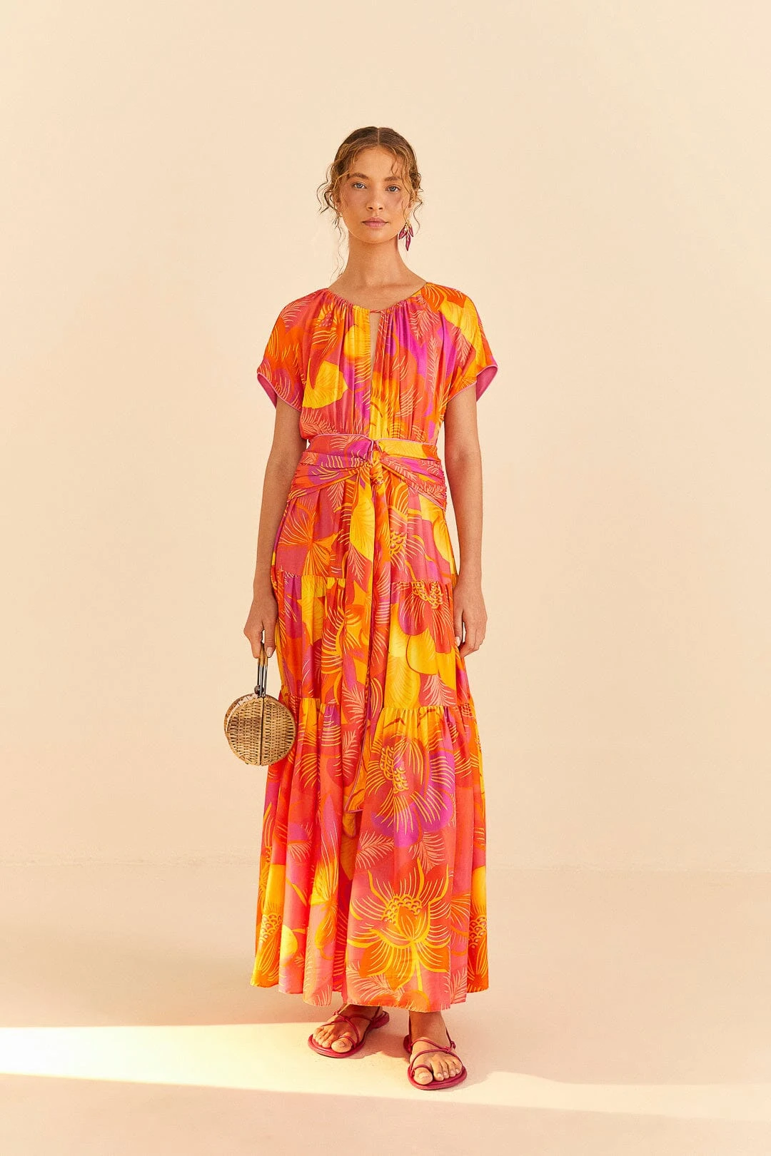 Farm Rio Summer Garden Ombre Lenzing™ Ecovero™ Viscose Maxi Dress 2 Farm Rio Summer Garden Ombre Lenzing™ Ecovero™ Viscose Maxi Dress - Image 2