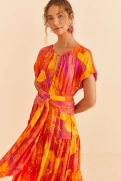 Farm Rio Summer Garden Ombre Lenzing™ Ecovero™ Viscose Maxi Dress 8 Farm Rio Summer Garden Ombre Lenzing™ Ecovero™ Viscose Maxi Dress -Farm Rio Shoop 309451 03