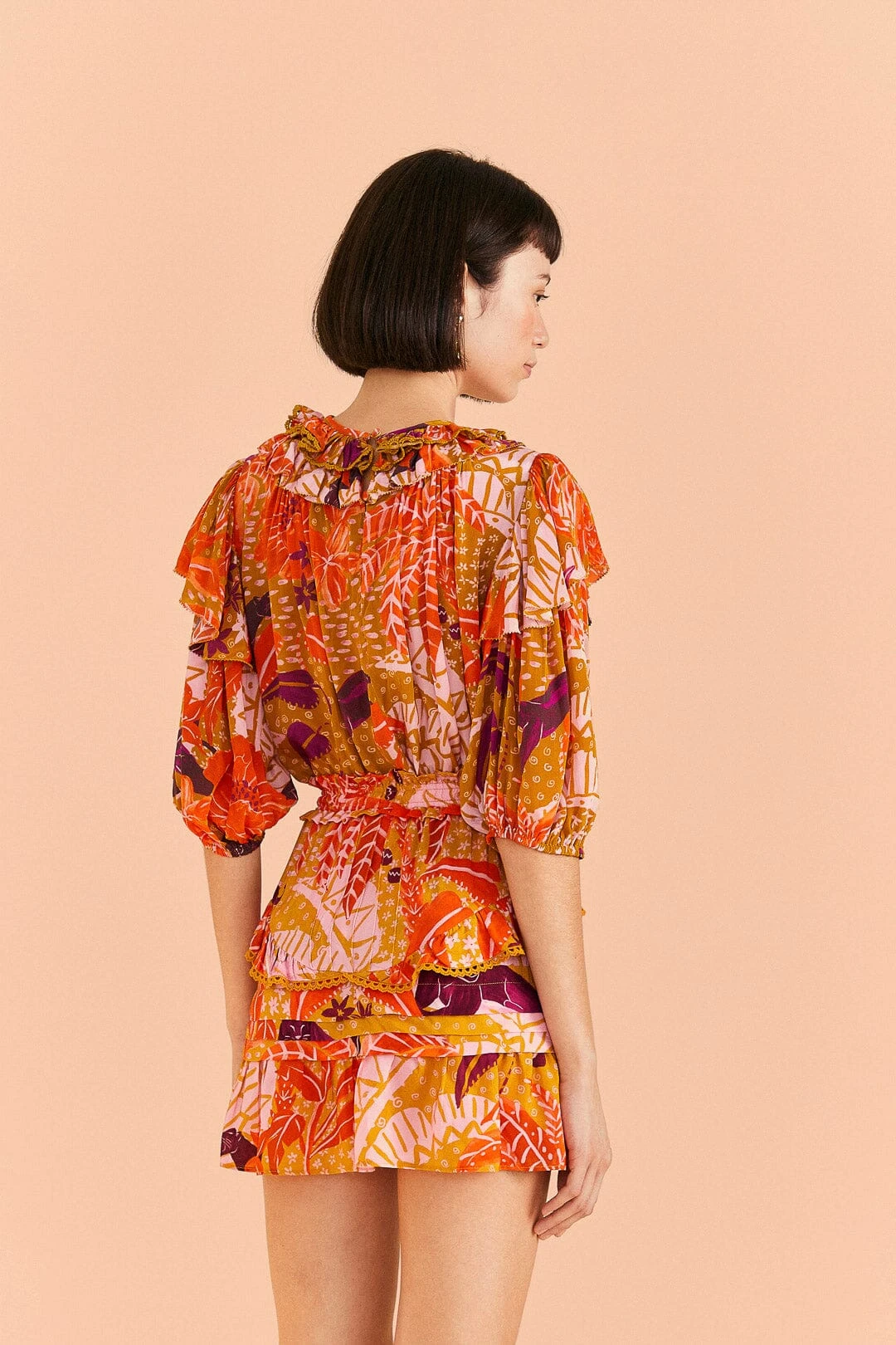 Farm Rio Beige Jungle Panther Mini Skirt 4 Farm Rio Beige Jungle Panther Mini Skirt - Image 4