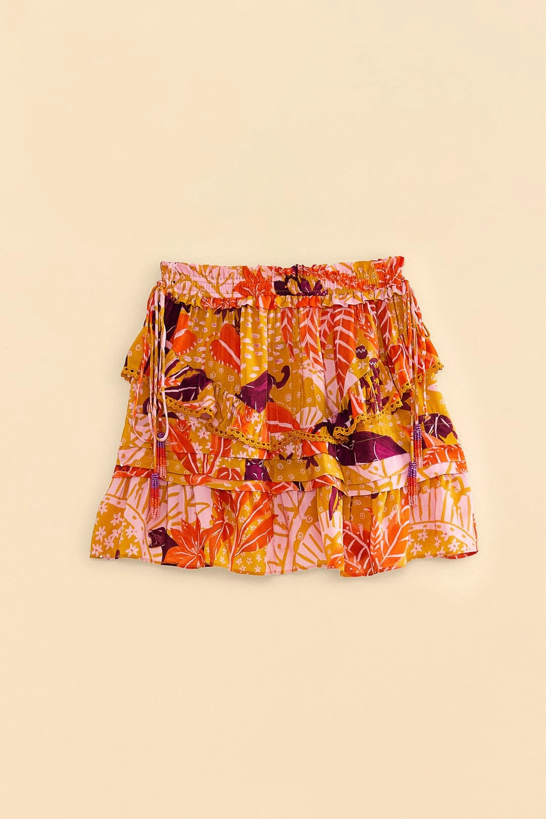 Farm Rio Beige Jungle Panther Mini Skirt 5 Farm Rio Beige Jungle Panther Mini Skirt - Image 5