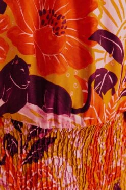 Farm Rio Beige Jungle Panther Lenzing™ Ecovero™ Viscose Mini Dress -Farm Rio Shoop 309469 05