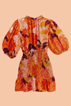 Farm Rio Beige Jungle Panther Lenzing™ Ecovero™ Viscose Mini Dress -Farm Rio Shoop 309469 06