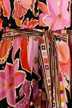 Farm Rio Black Enchanted Nature Midi Dress -Farm Rio Shoop 309488 05