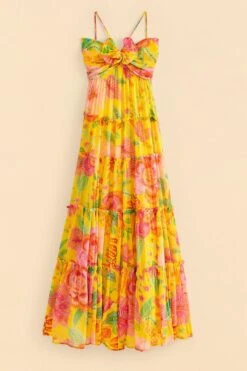 Farm Rio Yellow Macaw Bloom Maxi Dress -Farm Rio Shoop 309490 06