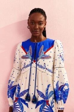 Farm Rio Off-White Jungle Chic Midi Dress 8 Farm Rio Off-White Jungle Chic Midi Dress -Farm Rio Shoop 309509 03