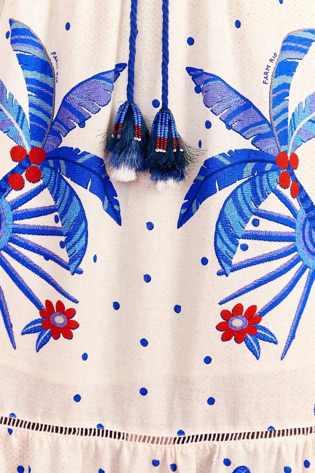 Farm Rio Off-White Jungle Chic Midi Dress 5 Farm Rio Off-White Jungle Chic Midi Dress - Image 5