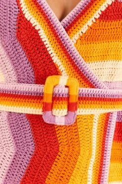 Farm Rio Multi Stripes Crochet Dress 9 Farm Rio Multi Stripes Crochet Dress -Farm Rio Shoop 309551 05