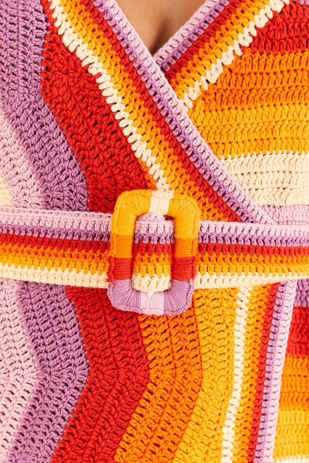 Farm Rio Multi Stripes Crochet Dress 5 Farm Rio Multi Stripes Crochet Dress - Image 5