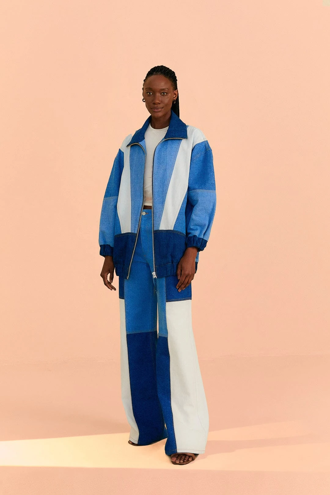 Farm Rio Patchwork Denim Jacket 2 Farm Rio Patchwork Denim Jacket - Image 2