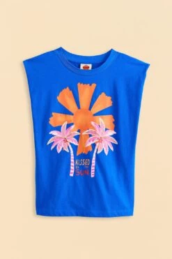 Farm Rio Blue Kissed By The Sun Organic Cotton T-Shirt -Farm Rio Shoop 309573 05