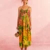 Farm Rio Sunrise Scenario Halter Dress