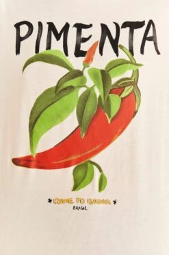 Farm Rio Off-White Peppers Organic Cotton T-shirt -Farm Rio Shoop 309585 04