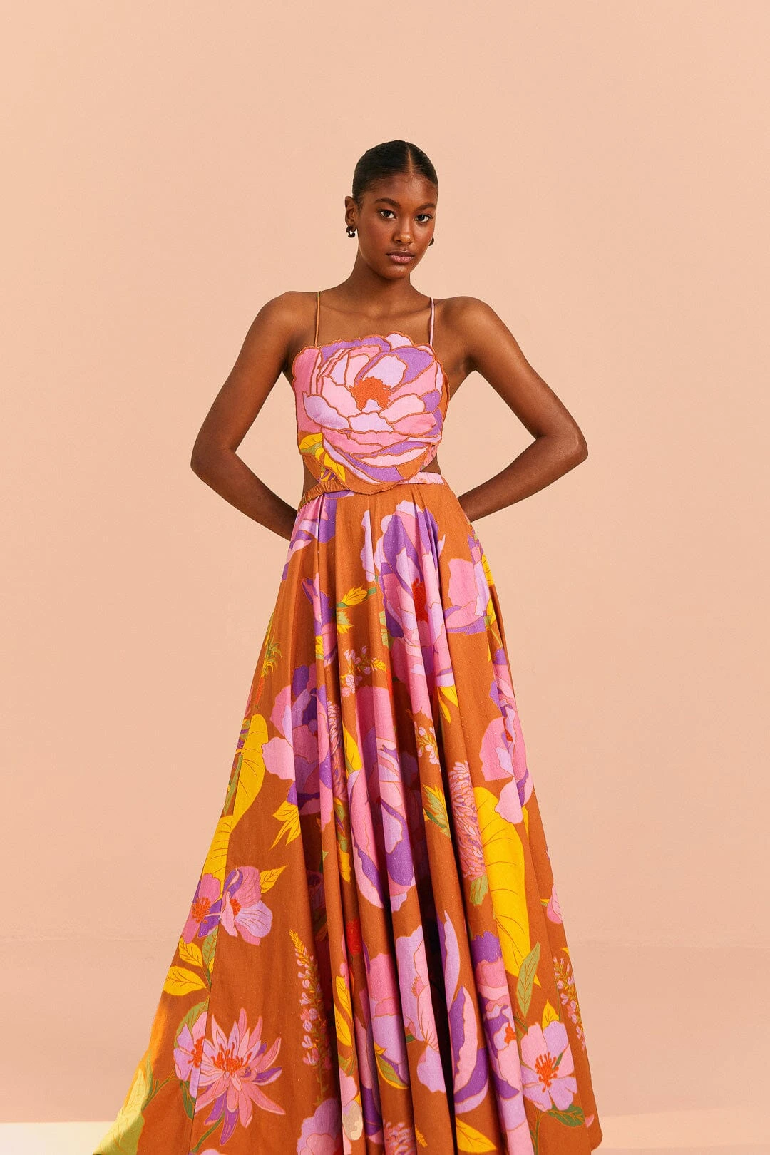 Farm Rio Embroidered Flower Top Maxi Dress 2 Farm Rio Embroidered Flower Top Maxi Dress - Image 2