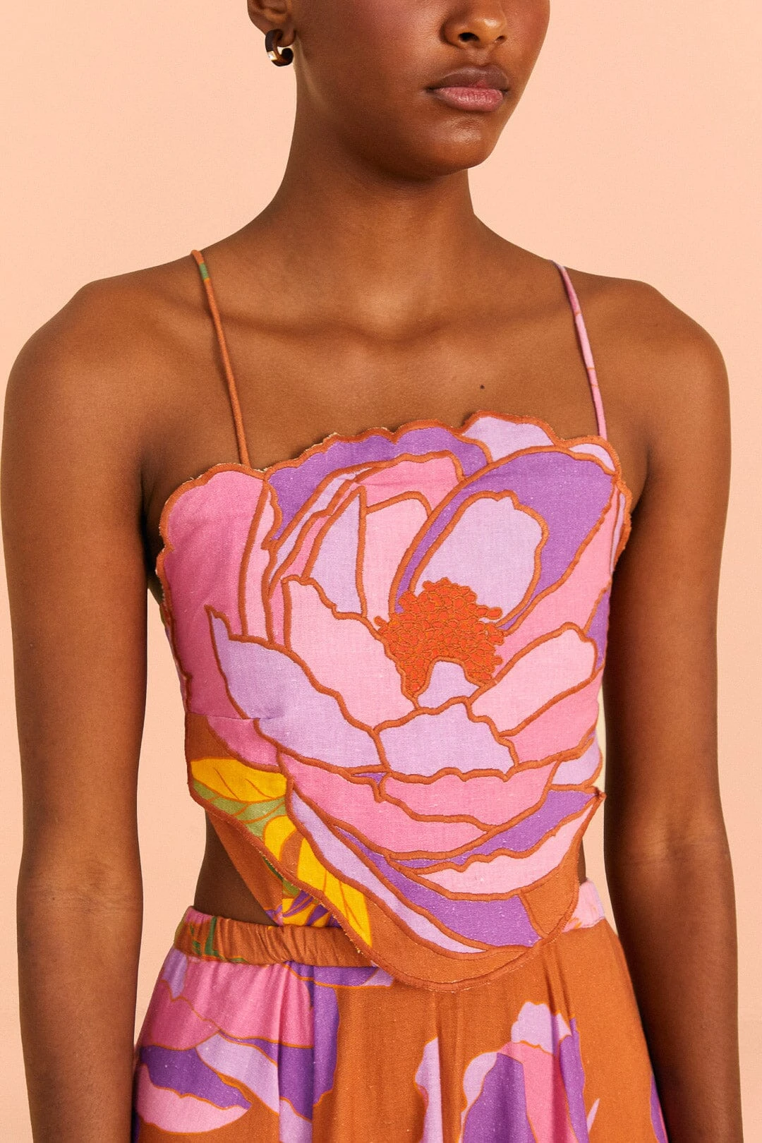 Farm Rio Embroidered Flower Top Maxi Dress 3 Farm Rio Embroidered Flower Top Maxi Dress - Image 3