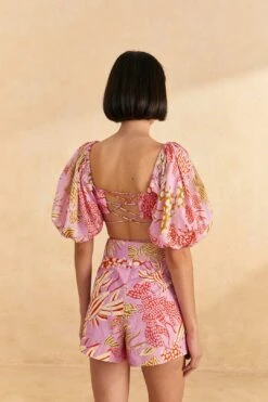 Farm Rio Pink Mixed Lobsters Shorts 9 Farm Rio Pink Mixed Lobsters Shorts -Farm Rio Shoop 309611 04