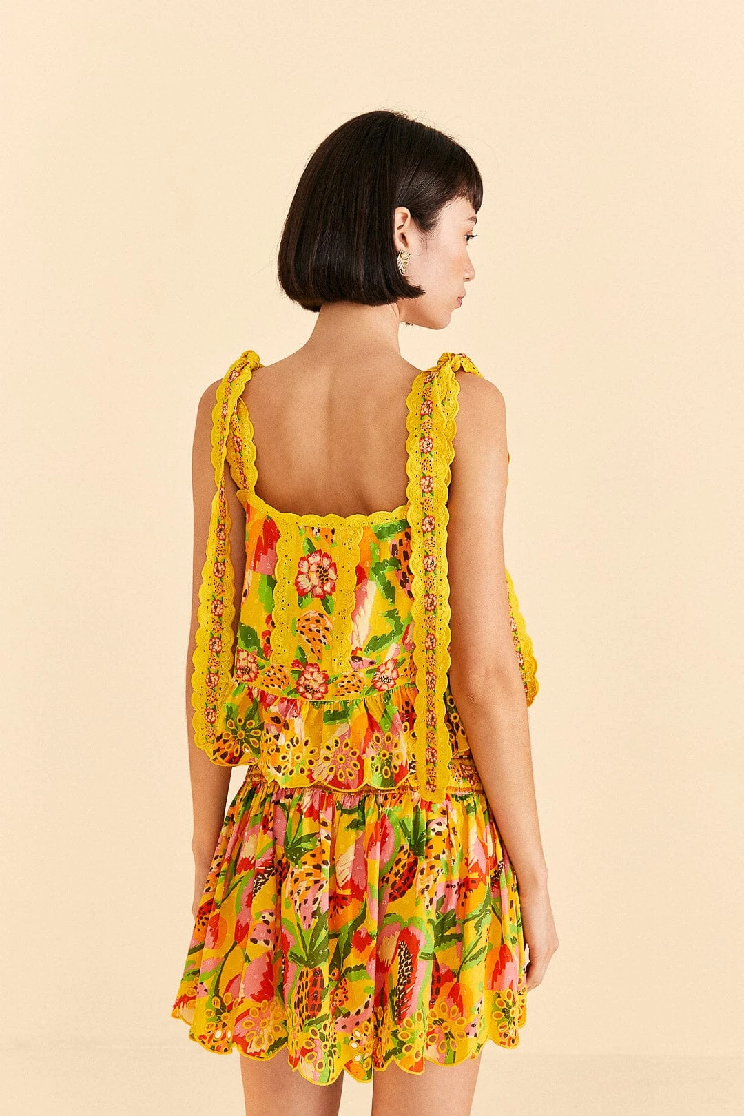 Farm Rio Yellow Fruits Paradise Mini Skirt 4 Farm Rio Yellow Fruits Paradise Mini Skirt - Image 4