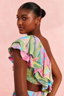 Farm Rio Beach Vibe One Shoulder Top -Farm Rio Shoop 310278 03