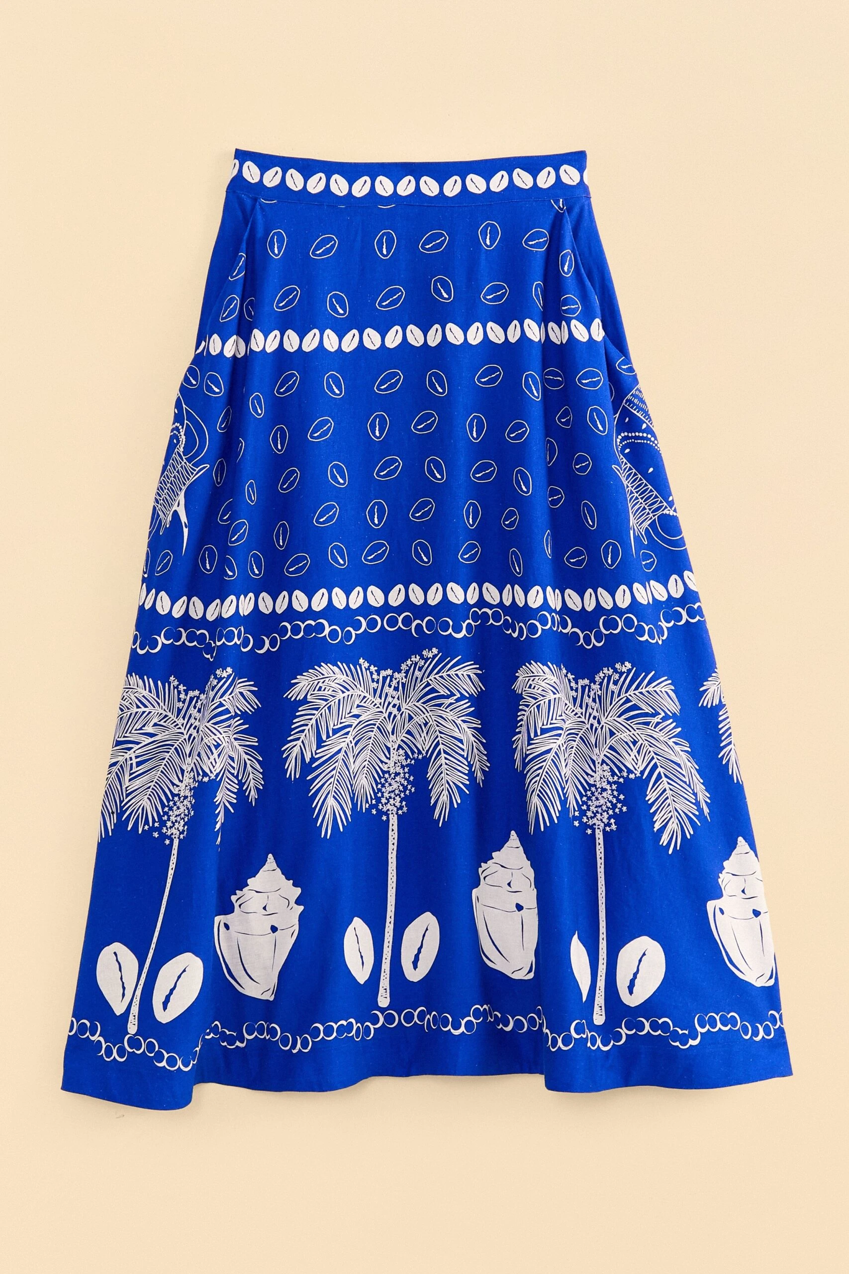 Farm Rio Blue Ondina Midi Skirt 3 Farm Rio Blue Ondina Midi Skirt - Image 3