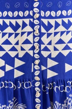 Farm Rio Blue Mixed Ondina Midi Dress 10 Farm Rio Blue Mixed Ondina Midi Dress -Farm Rio Shoop 310652 05